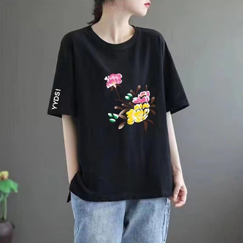 Plus-size women's short-sleeved shirts