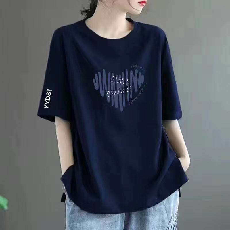Plus-size women's short-sleeved shirts