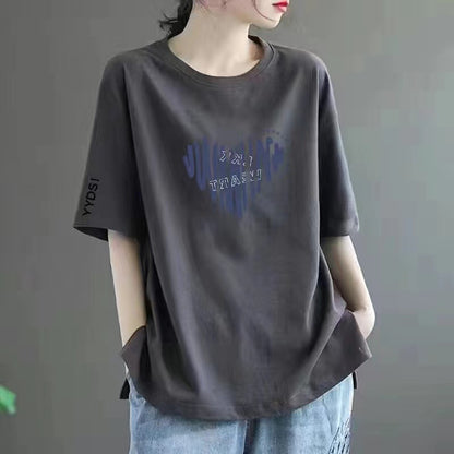 Plus-size women's short-sleeved shirts