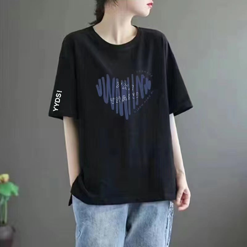 Plus-size women's short-sleeved shirts