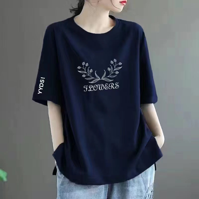 Plus-size women's short-sleeved shirts