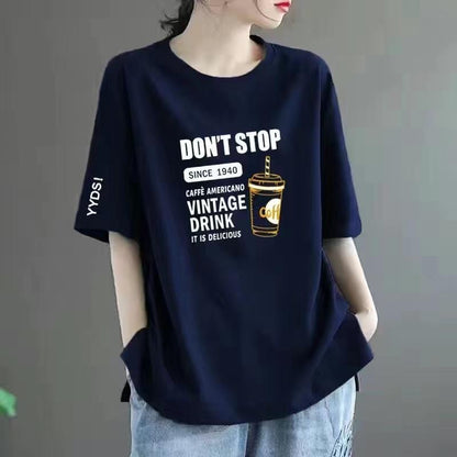 Plus-size women's short-sleeved shirts