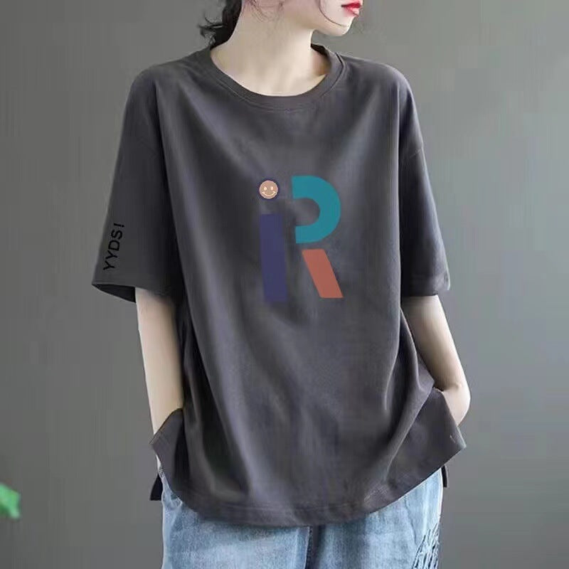 Plus-size women's short-sleeved shirts