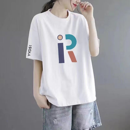 Plus-size women's short-sleeved shirts