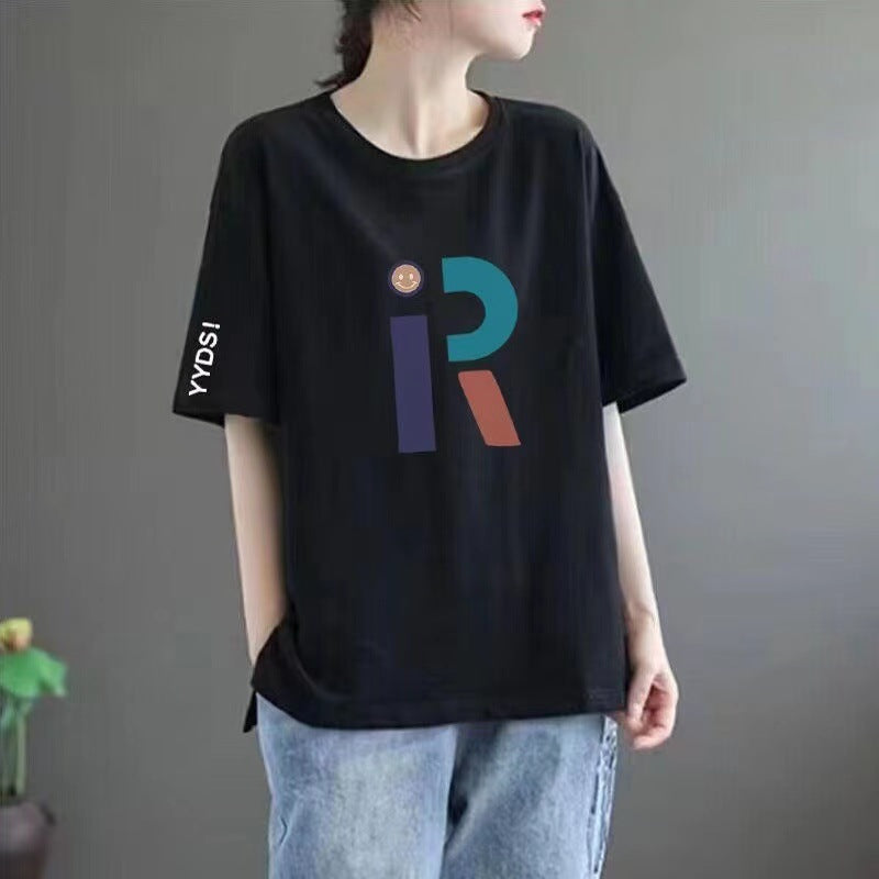 Plus-size women's short-sleeved shirts