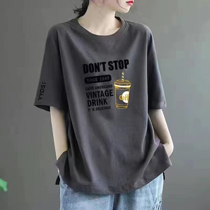 Plus-size women's short-sleeved shirts