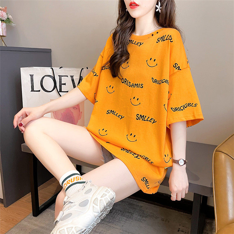 Plus Size Women's T-Shirt Short Sleeve Loose Fit Printed Top