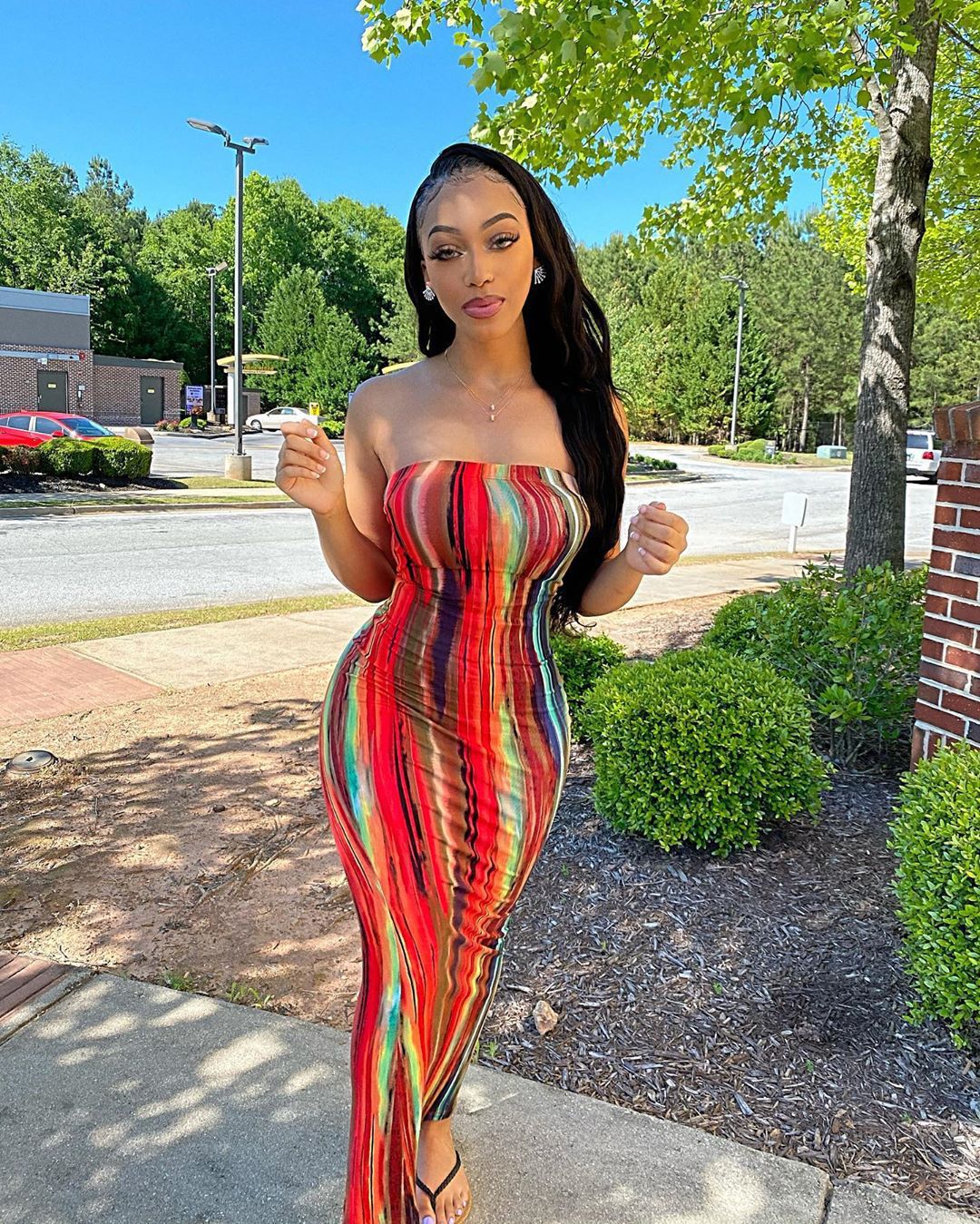 Plus Size Women's Tie-Dye Wrap Dress