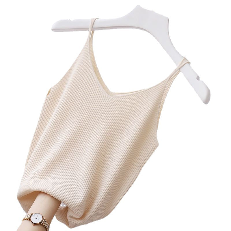 Plus Size Women's V-neck Ice Silk Camisole