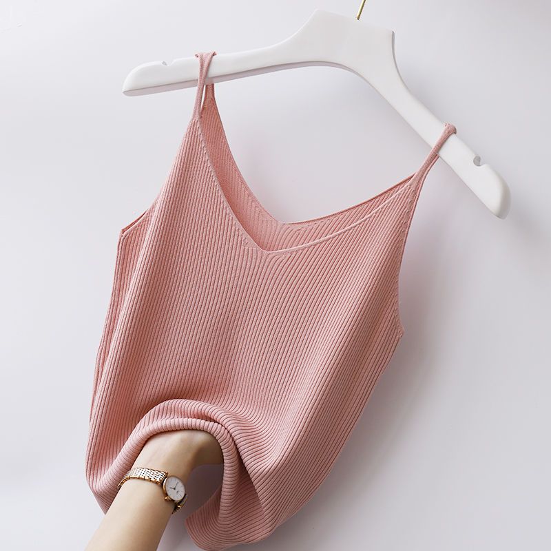 Plus Size Women's V-neck Ice Silk Camisole
