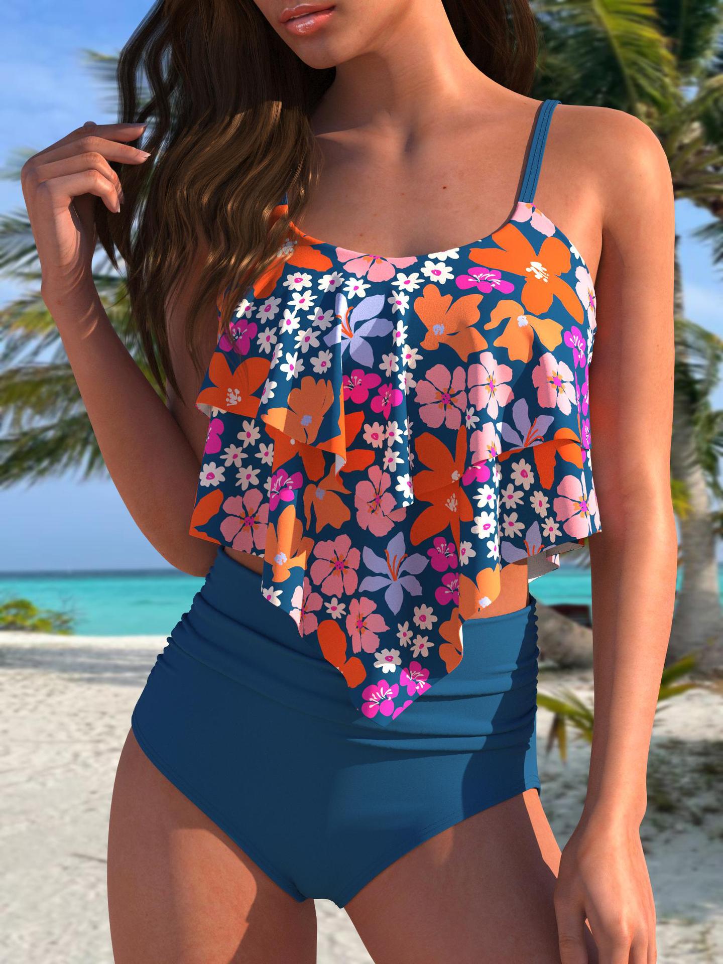Plus Size Womens Two Piece Swimsuit