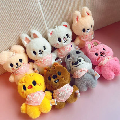 Plush Animal Keychain Doll with Towel