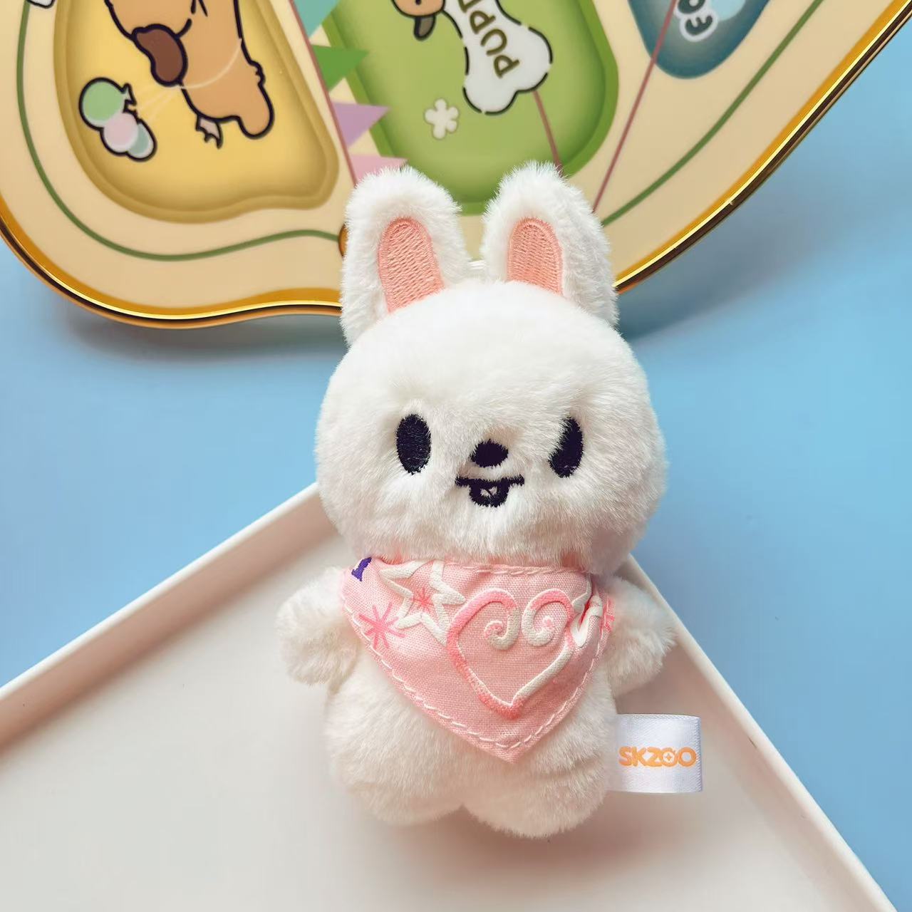 Plush Animal Keychain Doll with Towel