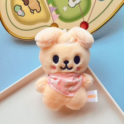 Plush Animal Keychain Doll with Towel