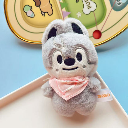 Plush Animal Keychain Doll with Towel