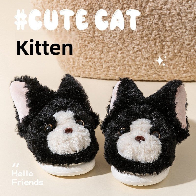 Plush Animal Slippers for Winter Indoor Wear