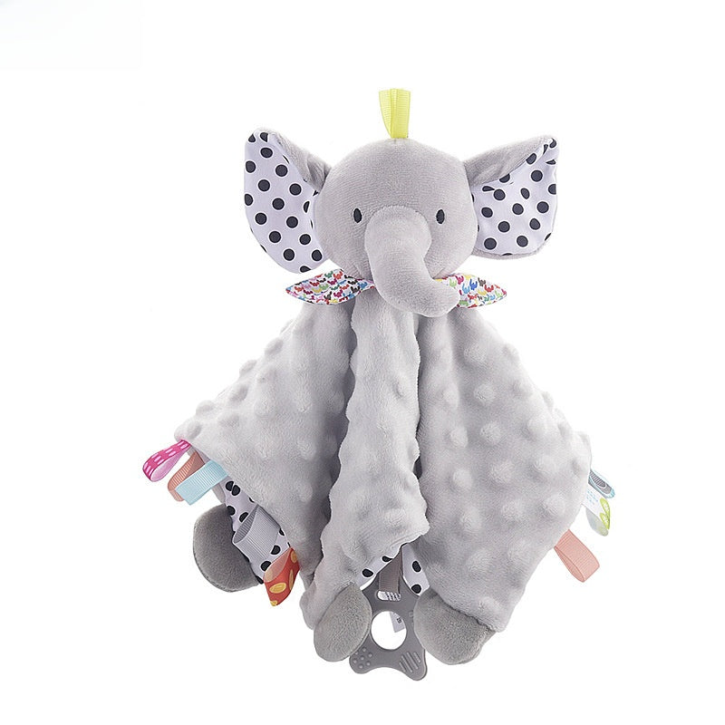 Plush Animal Teether Rattle Comfort Toy