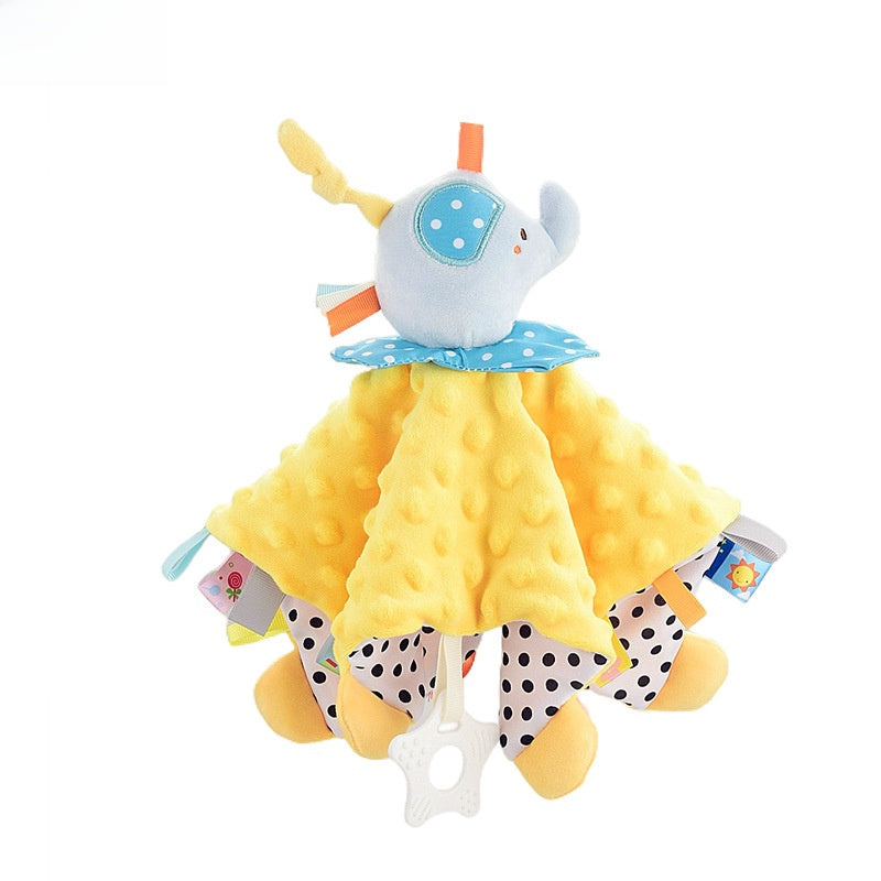 Plush Animal Teether Rattle Comfort Toy
