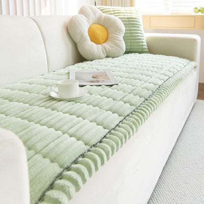 Plush Anti-Slip Sofa Cushion Cover