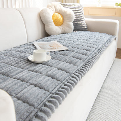 Plush Anti-Slip Sofa Cushion Cover