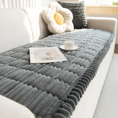 Plush Anti-Slip Sofa Cushion Cover