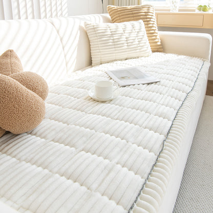 Plush Anti-Slip Sofa Cushion Cover