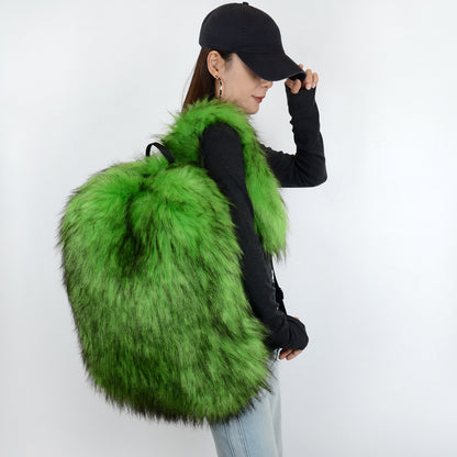 Plush backpack large capacity