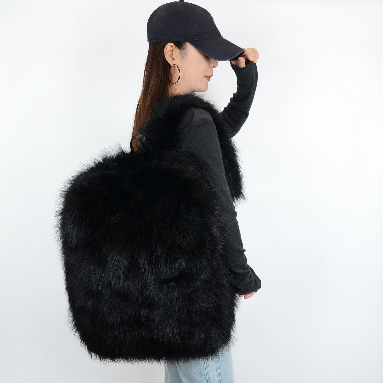Plush backpack large capacity