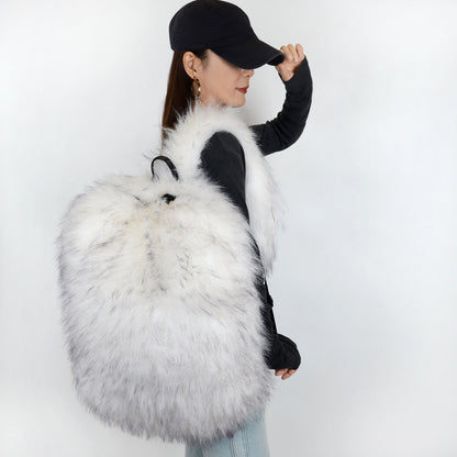Plush backpack large capacity