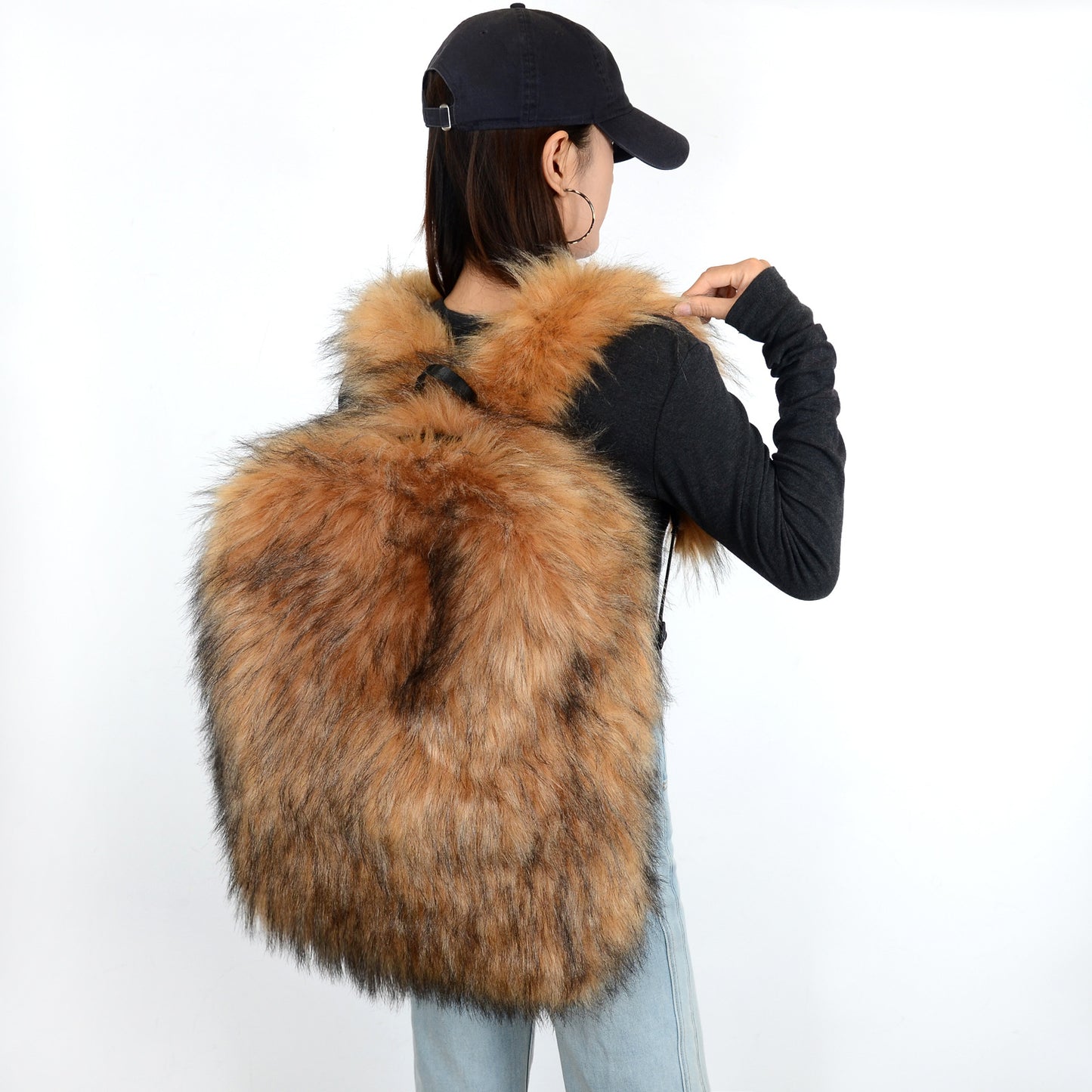Plush backpack large capacity