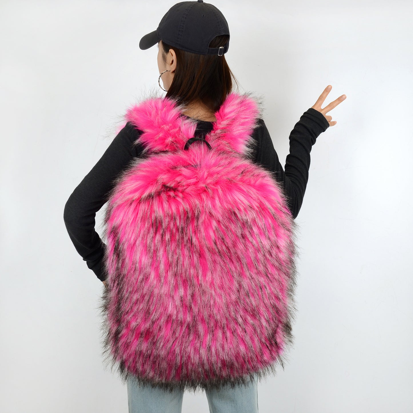 Plush backpack large capacity
