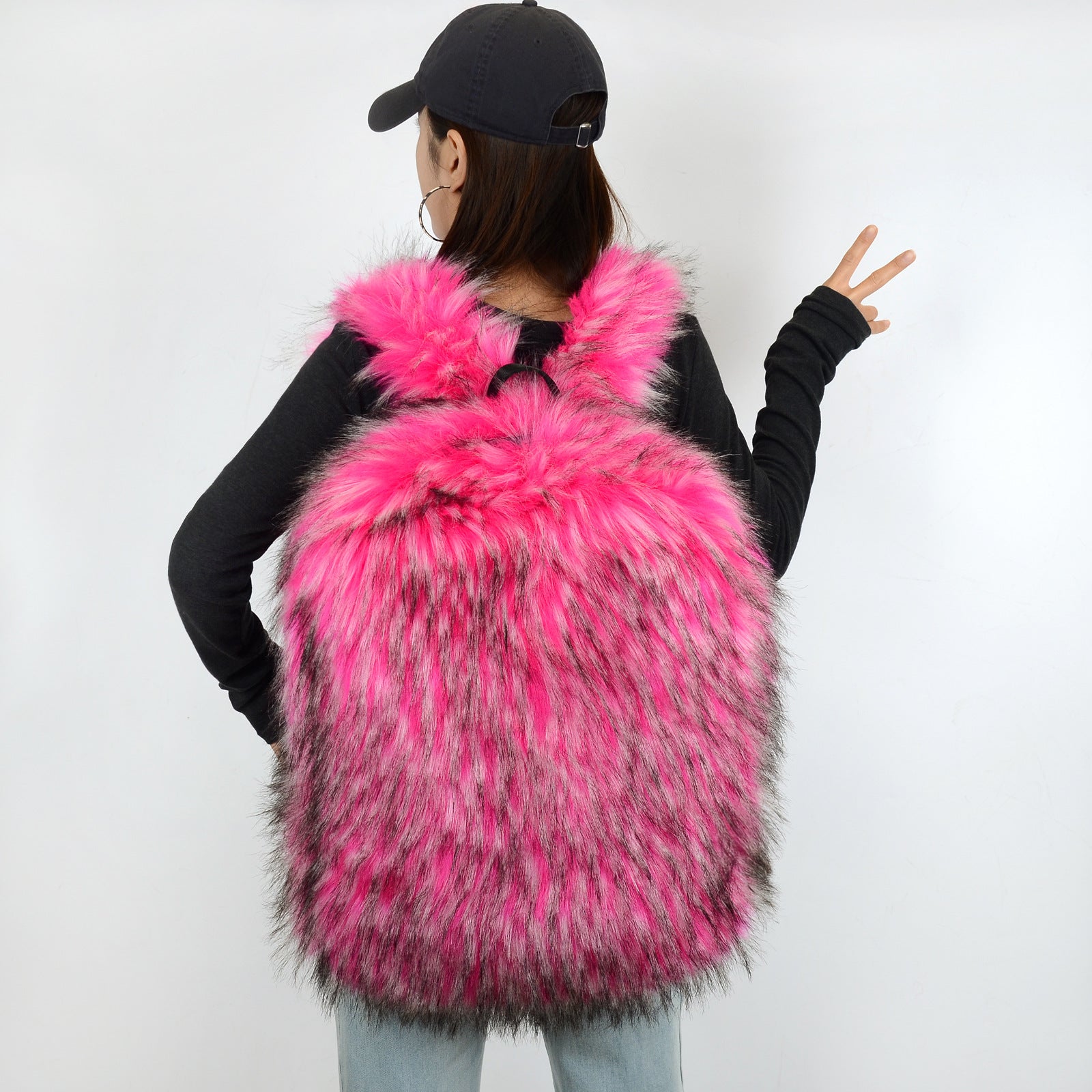 Plush backpack large capacity
