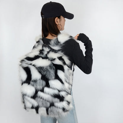 Plush backpack large capacity
