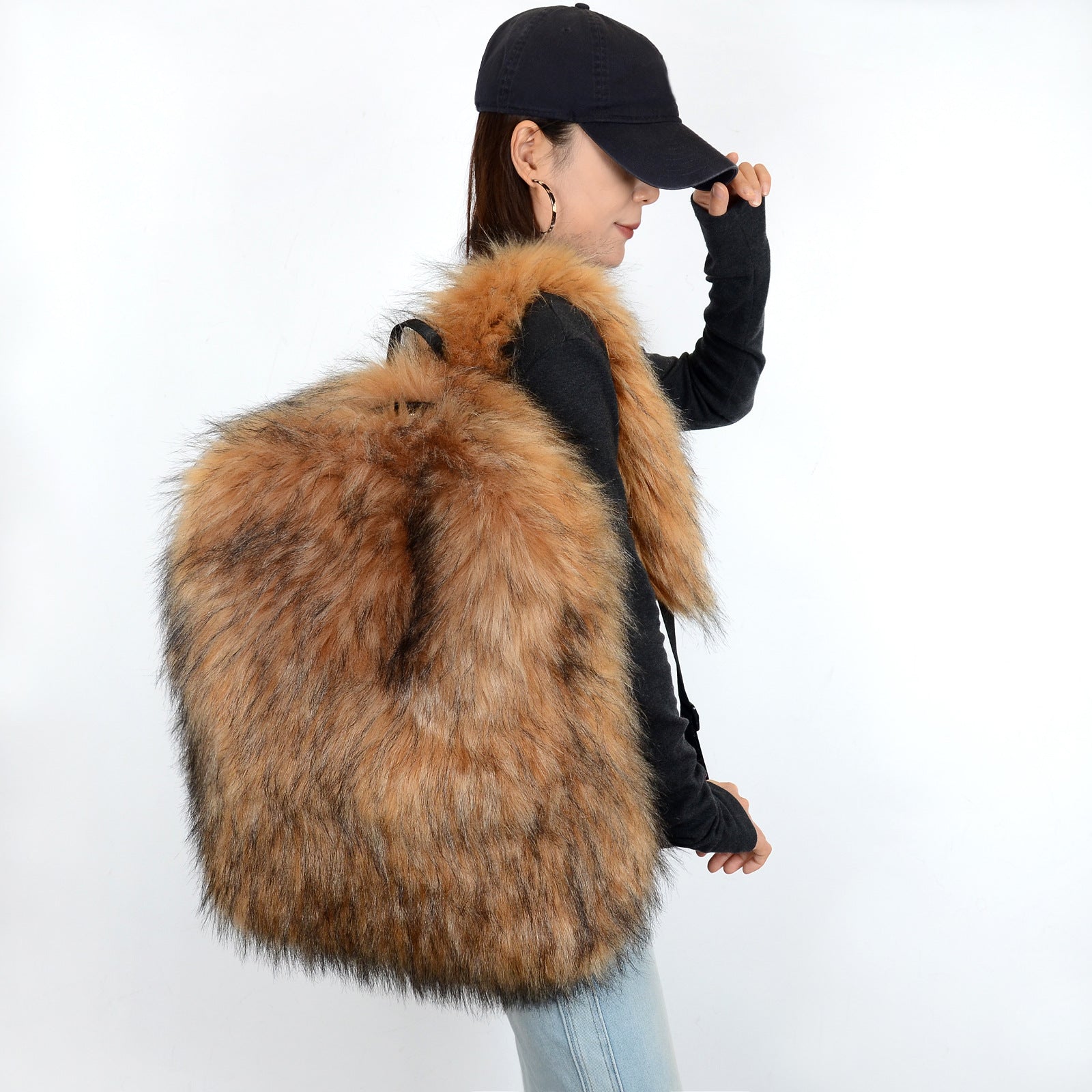 Plush backpack large capacity
