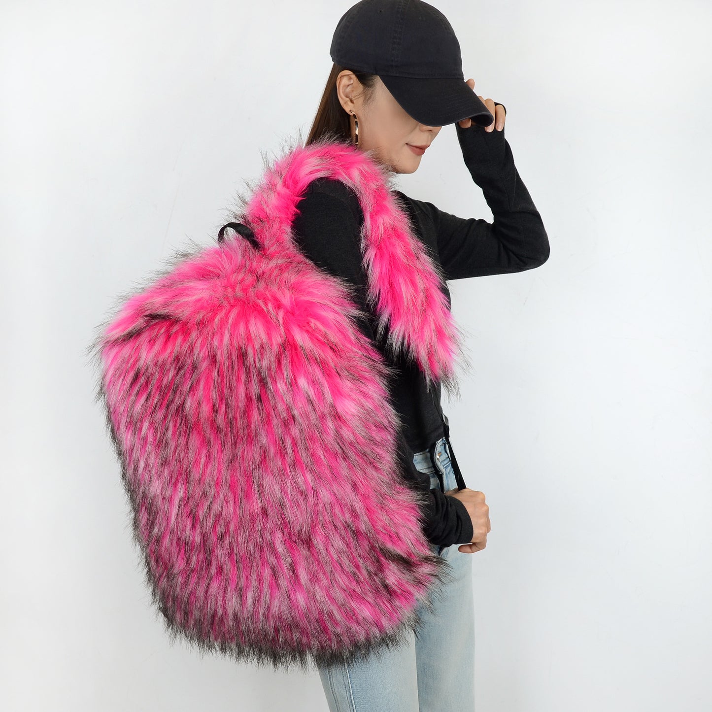 Plush backpack large capacity