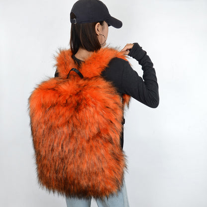 Plush backpack large capacity