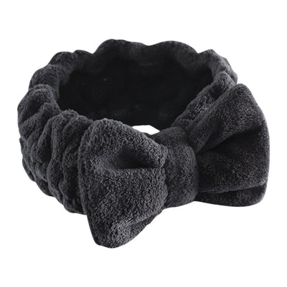 Plush Bow Hair Tie Headband