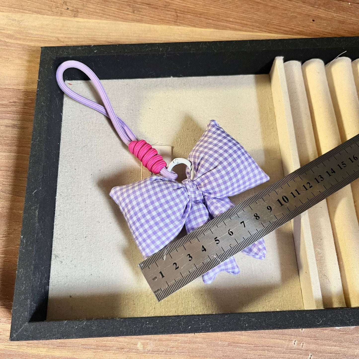 Plush Butterfly Bow Keychain Pendant
