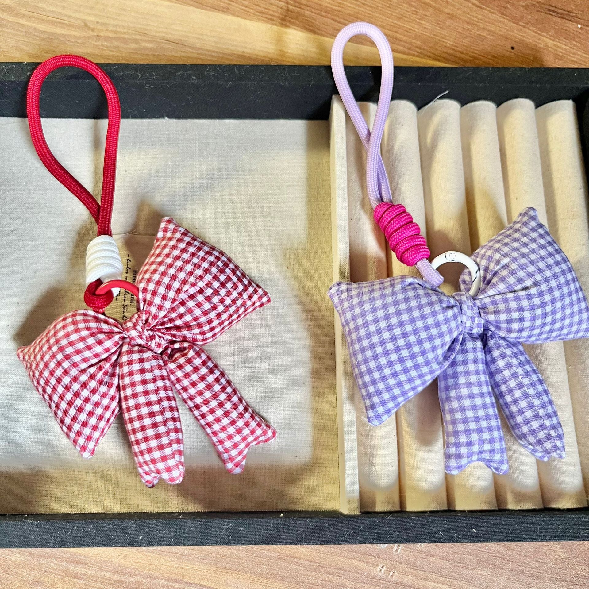 Plush Butterfly Bow Keychain Pendant