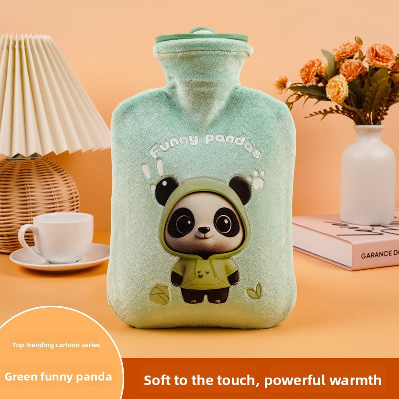 Plush Cartoon Hot Water Bottle for Warmth