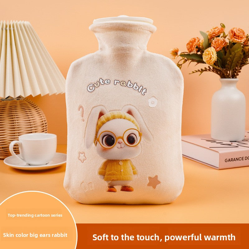 Plush Cartoon Hot Water Bottle for Warmth