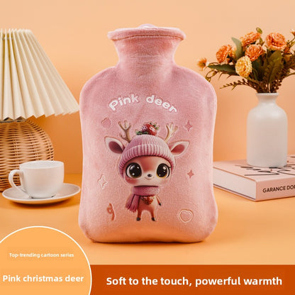 Plush Cartoon Hot Water Bottle for Warmth
