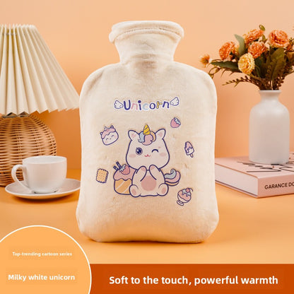Plush Cartoon Hot Water Bottle for Warmth
