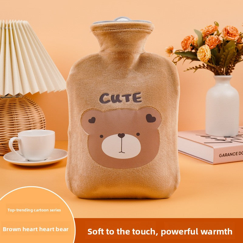 Plush Cartoon Hot Water Bottle for Warmth