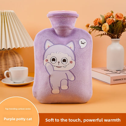 Plush Cartoon Hot Water Bottle for Warmth