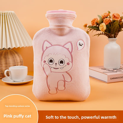 Plush Cartoon Hot Water Bottle for Warmth