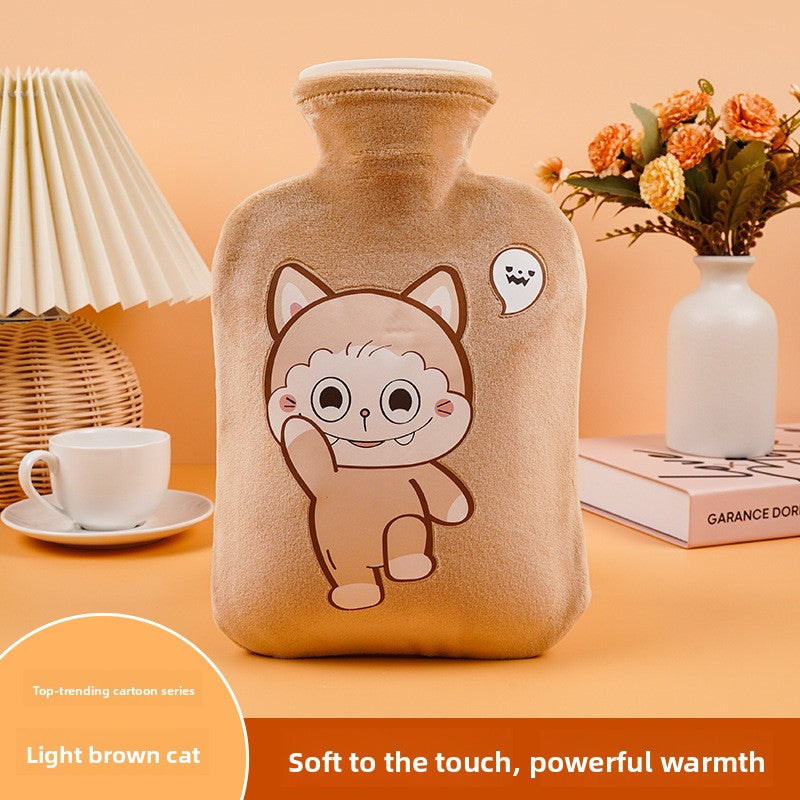 Plush Cartoon Hot Water Bottle for Warmth