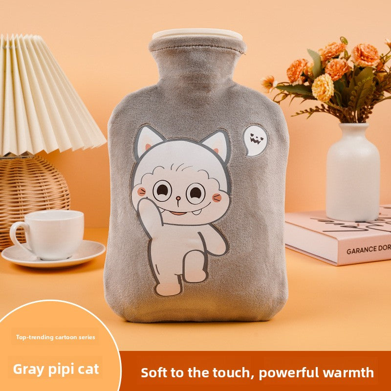 Plush Cartoon Hot Water Bottle for Warmth