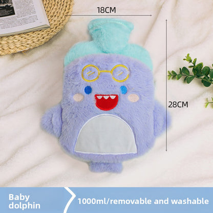 Plush Cartoon Hot Water Bottle for Warmth