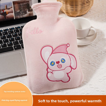 Plush Cartoon Hot Water Bottle for Warmth